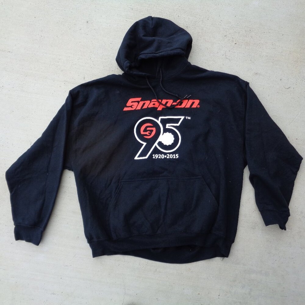 SNAP ON 95 Years Logo Sweatshirt With Hoodie and Hand Pockets size 2XL